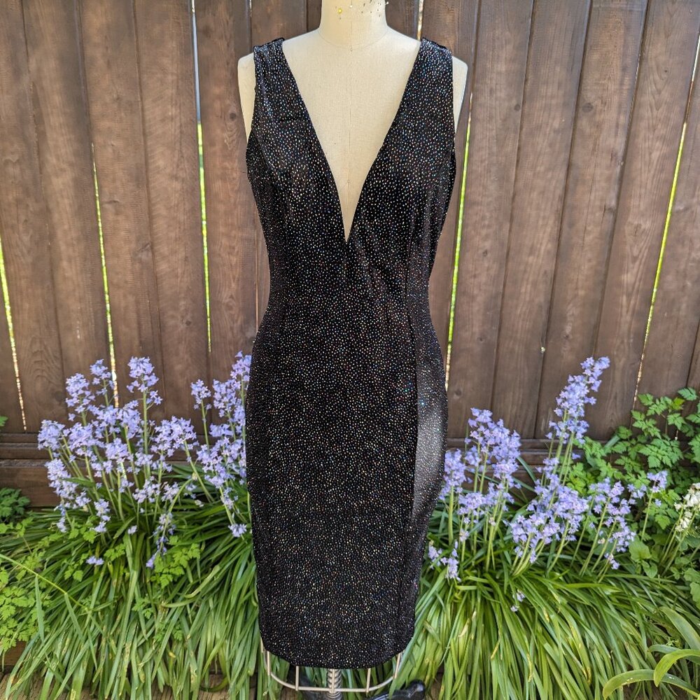 Deep V-neck Sparkle Dress
